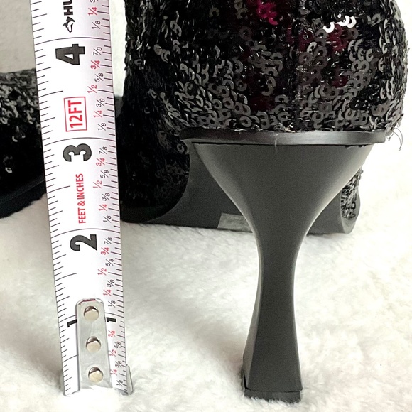 BLACK OASIS SOCIETY JEWEL KNEE HIGH SEQUIN BOOTS - Picture 14 of 15